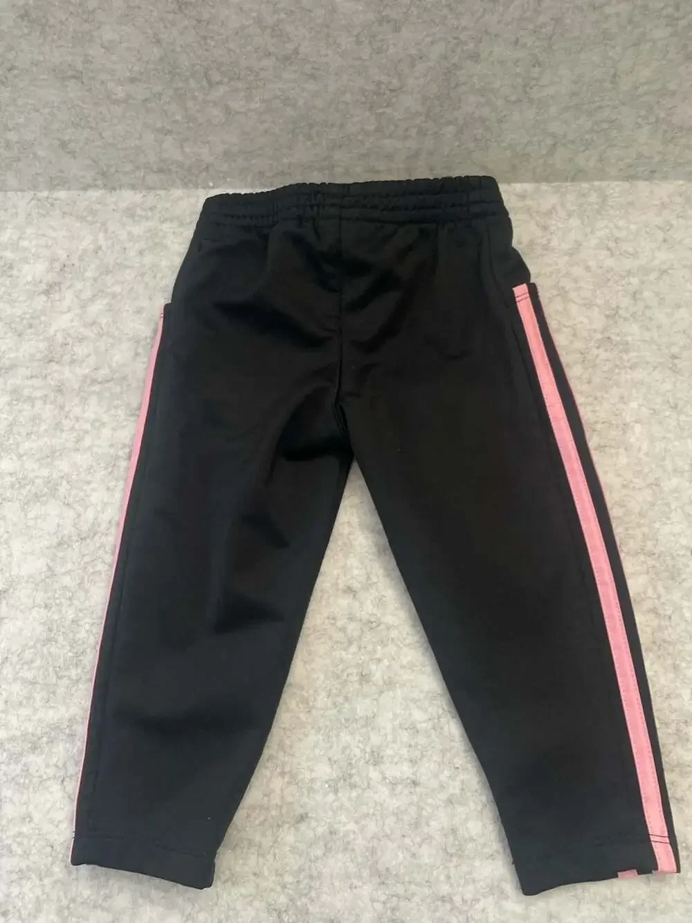 Adidas Toddler Girls Pink and Black Tricot Tracksuit Set Size 2T
